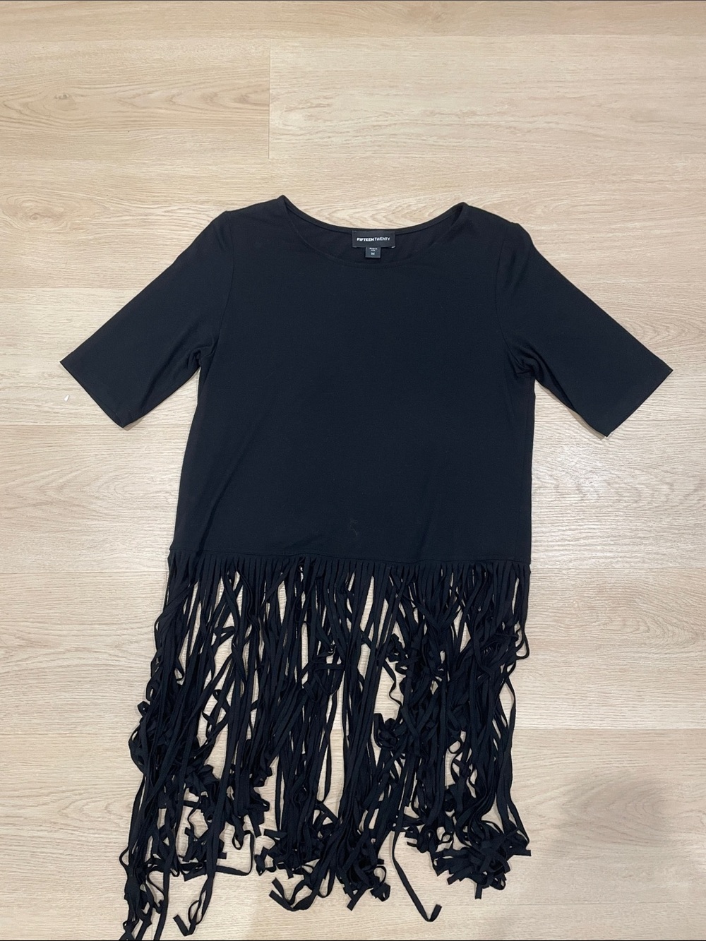 Fifteen Twenty Black Scoop Neck Top